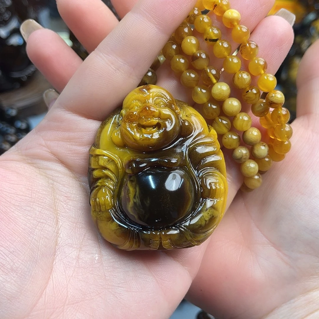 琥珀手链未镶嵌缅甸琥珀蜜蜡吊坠项链