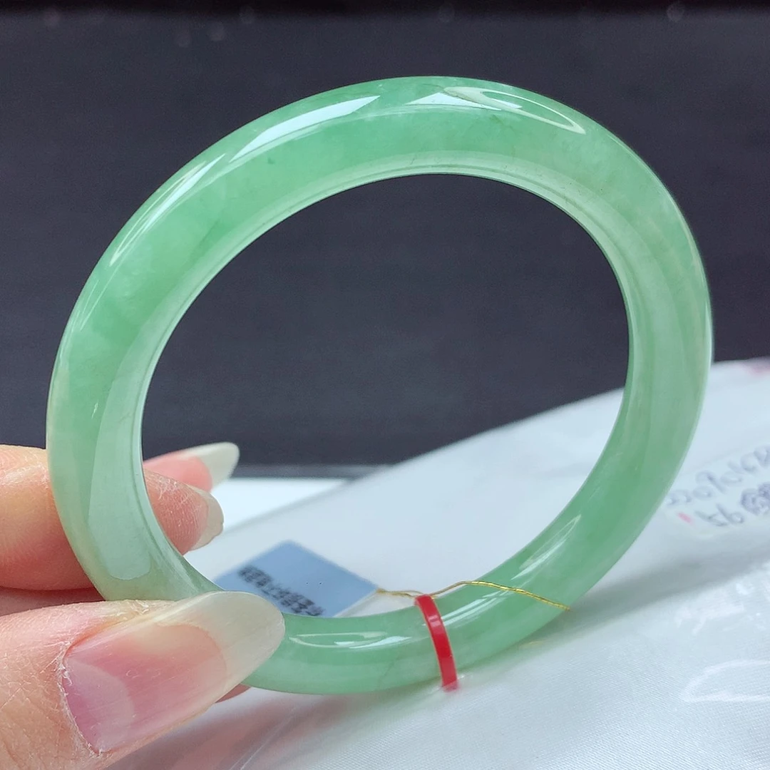 未镶嵌手镯翡翠橙*皮56圆条857