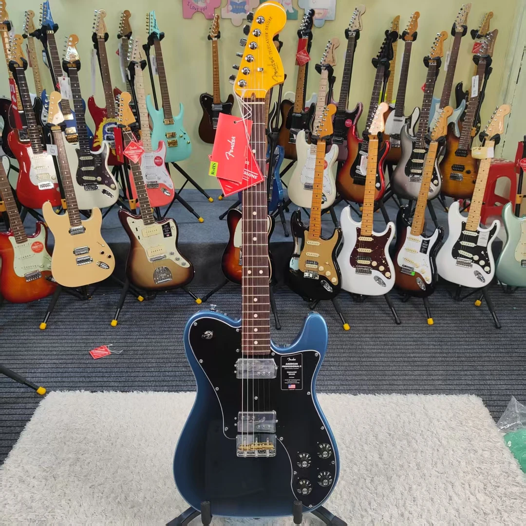特价琴Fender芬达美专二代teleDeluxe玫瑰木指板0113960761暗夜蓝