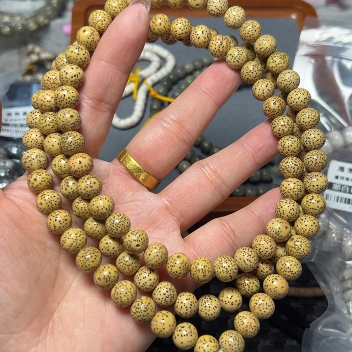 星月菩提手串圆10黄脖挂