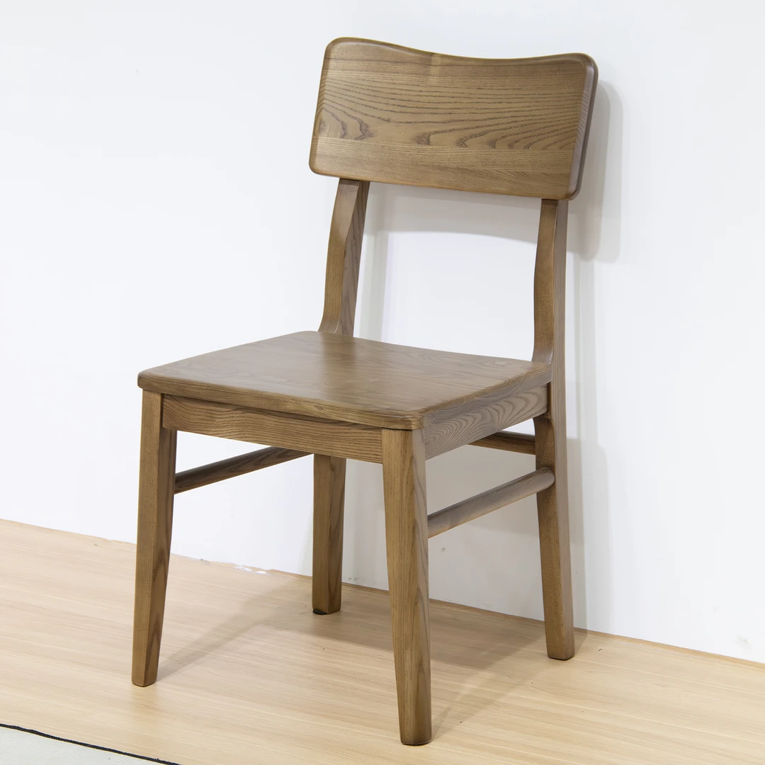 悠叶半韵白蜡木全实木餐椅家用椅子轻奢餐厅酒店靠背椅凳子餐桌椅