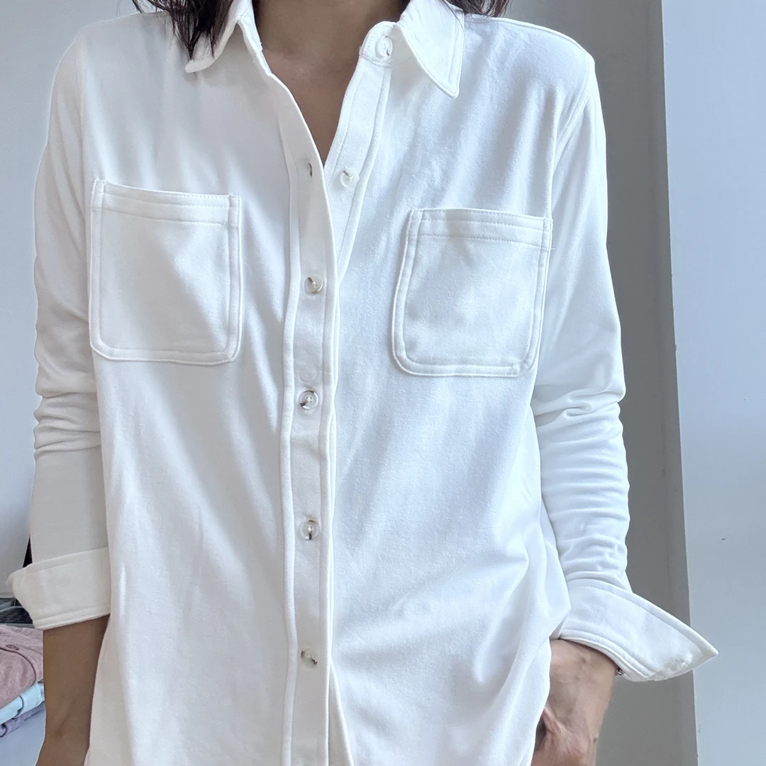 32D家(微瑕)5209口袋款长袖衬衫休闲百搭简约秋冬叠穿必备衬衫