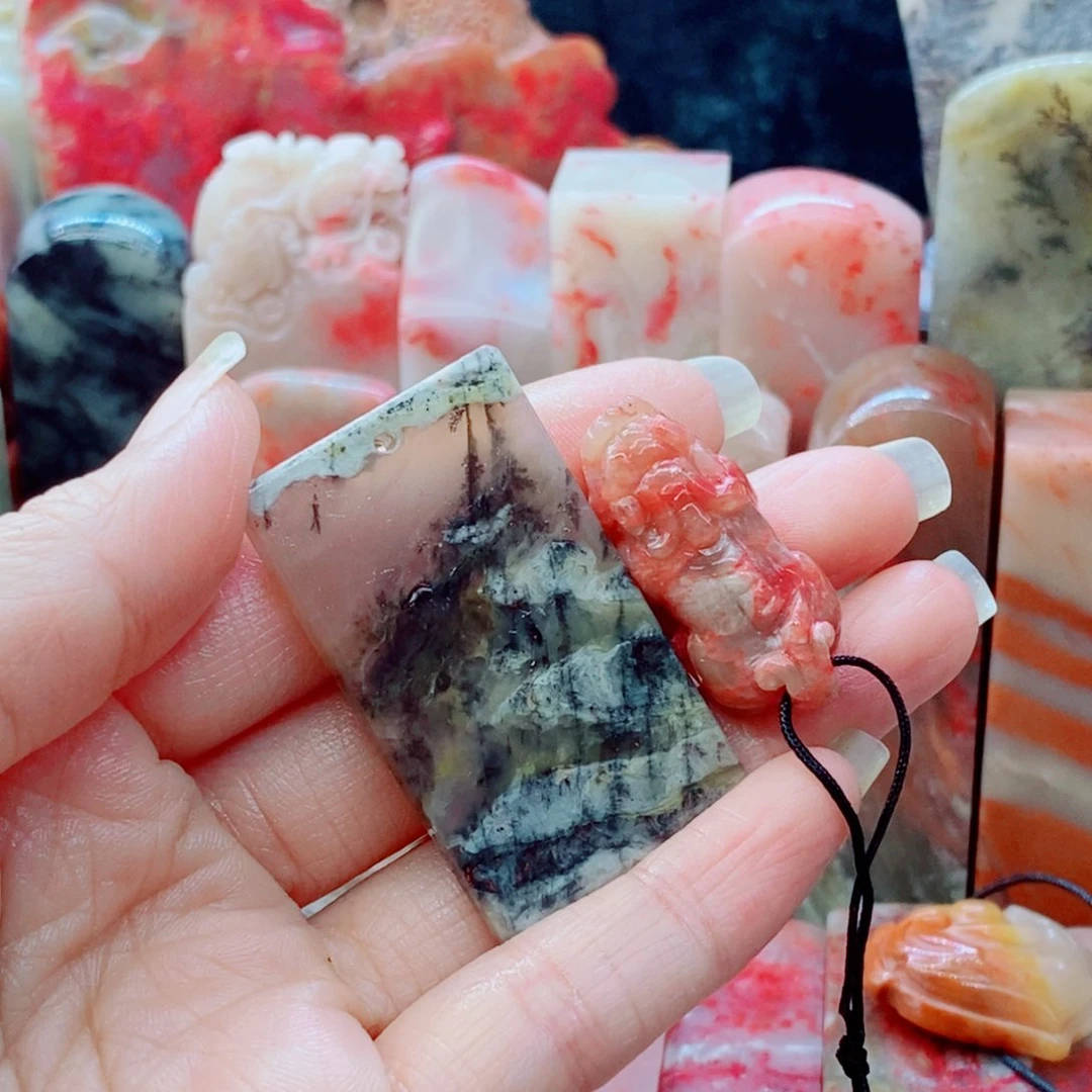 巴林石信**龙无事牌➕貔貅