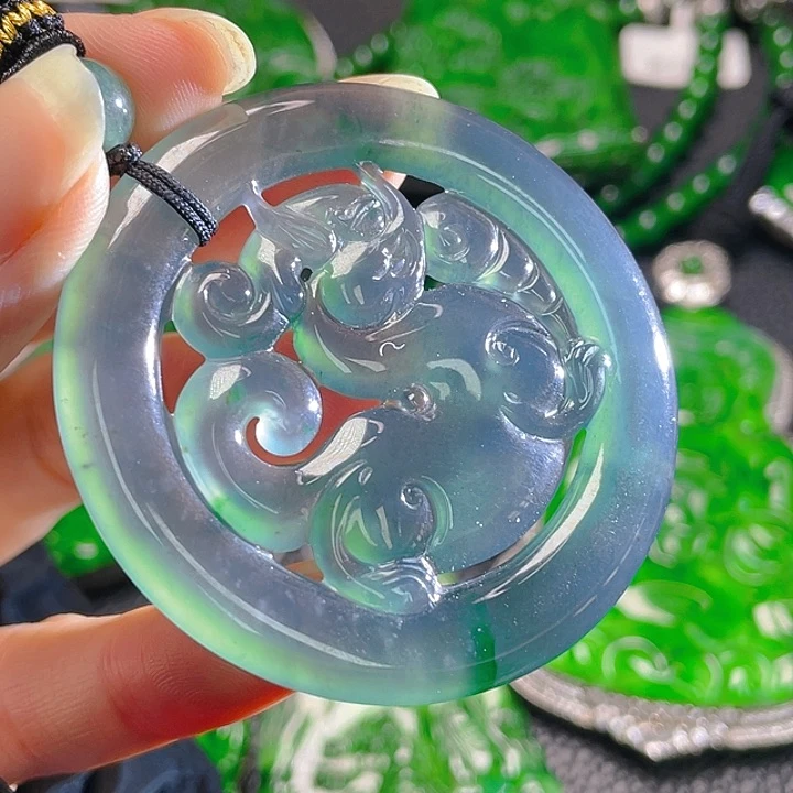 翡翠颈饰未镶嵌佛***佛100，