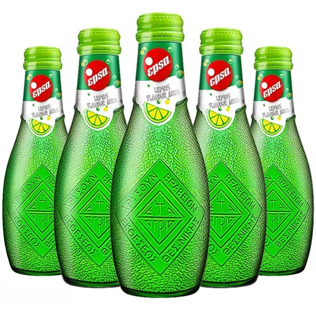 VARTA/哇尔塔希腊进口柠檬味汽水232ml/玻璃瓶碳酸饮料精美瓶身