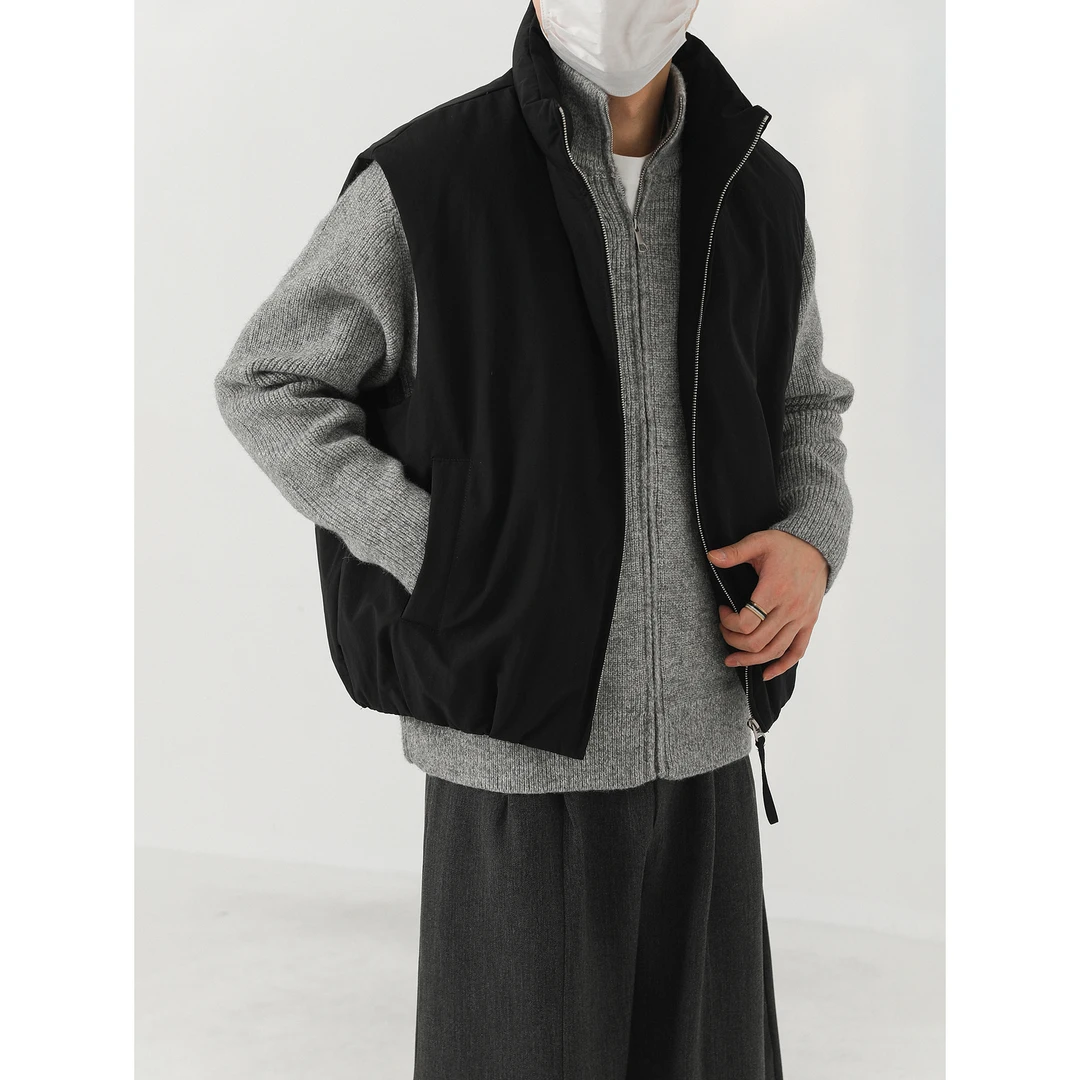 卓卓秋冬季轻薄保暖立领羽绒服 男士外穿白鸭绒背心坎肩外套马甲