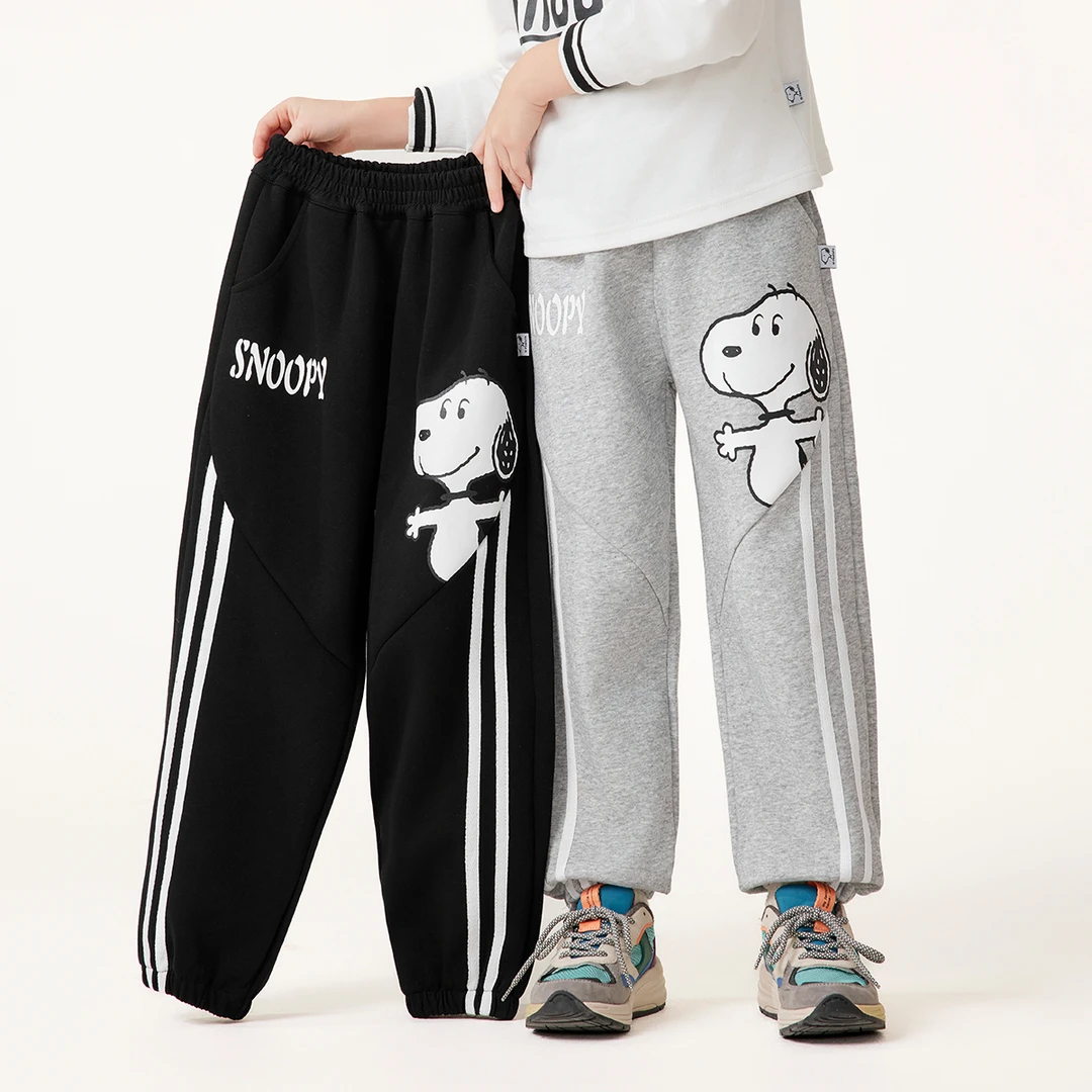 【洛儿妈青货福利】史努比拼接卫裤4K007