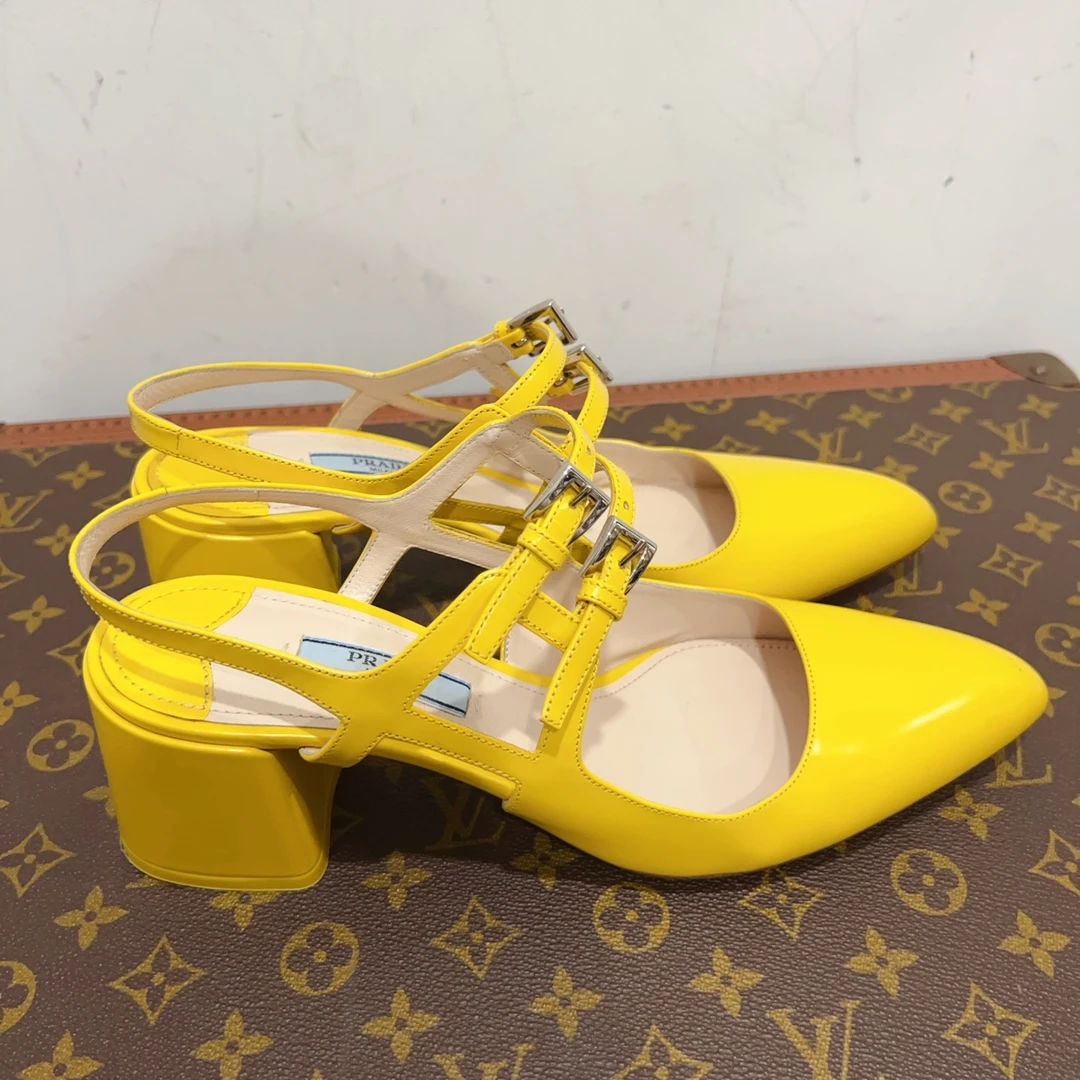 99新 Prada/普拉达 安洁利严选高跟鞋 尺码38成色看直播 GSS23784