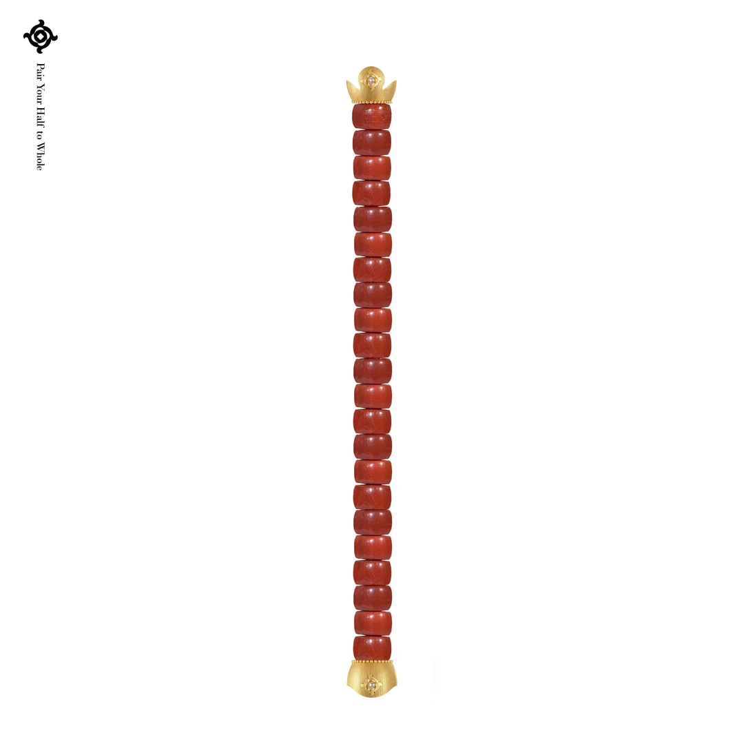 [帝师专属]”半半“系列南红玛瑙手串-5*3mm-多样性发货