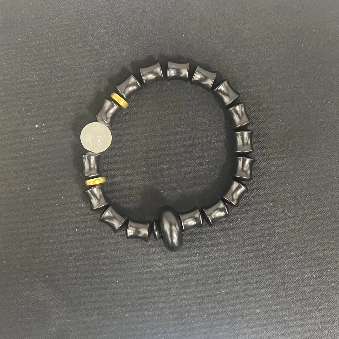 YW017小叶紫檀精品竹节手串