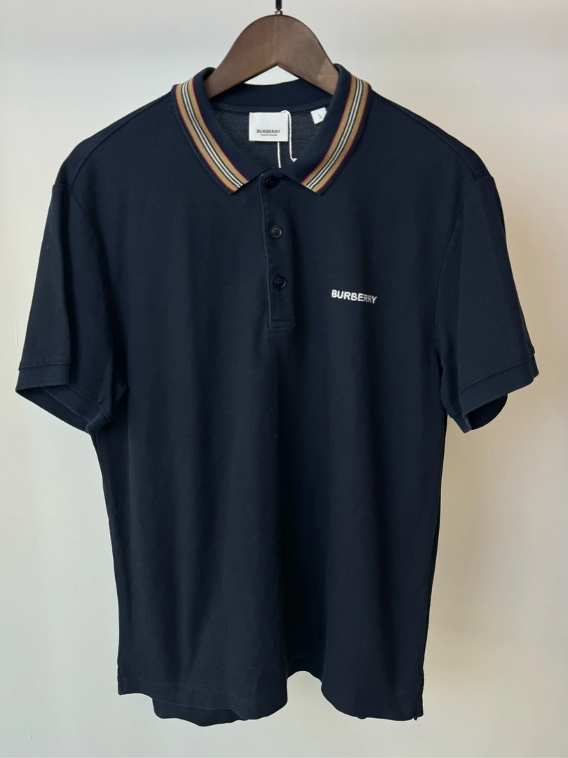 99新 BURBERRY/博柏利 字母刺绣polo短袖/L码/2412317