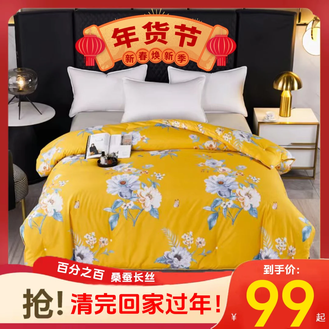 蚕丝古法纯手工双宫茧桑蚕丝春秋被加厚冬被四季被子母被