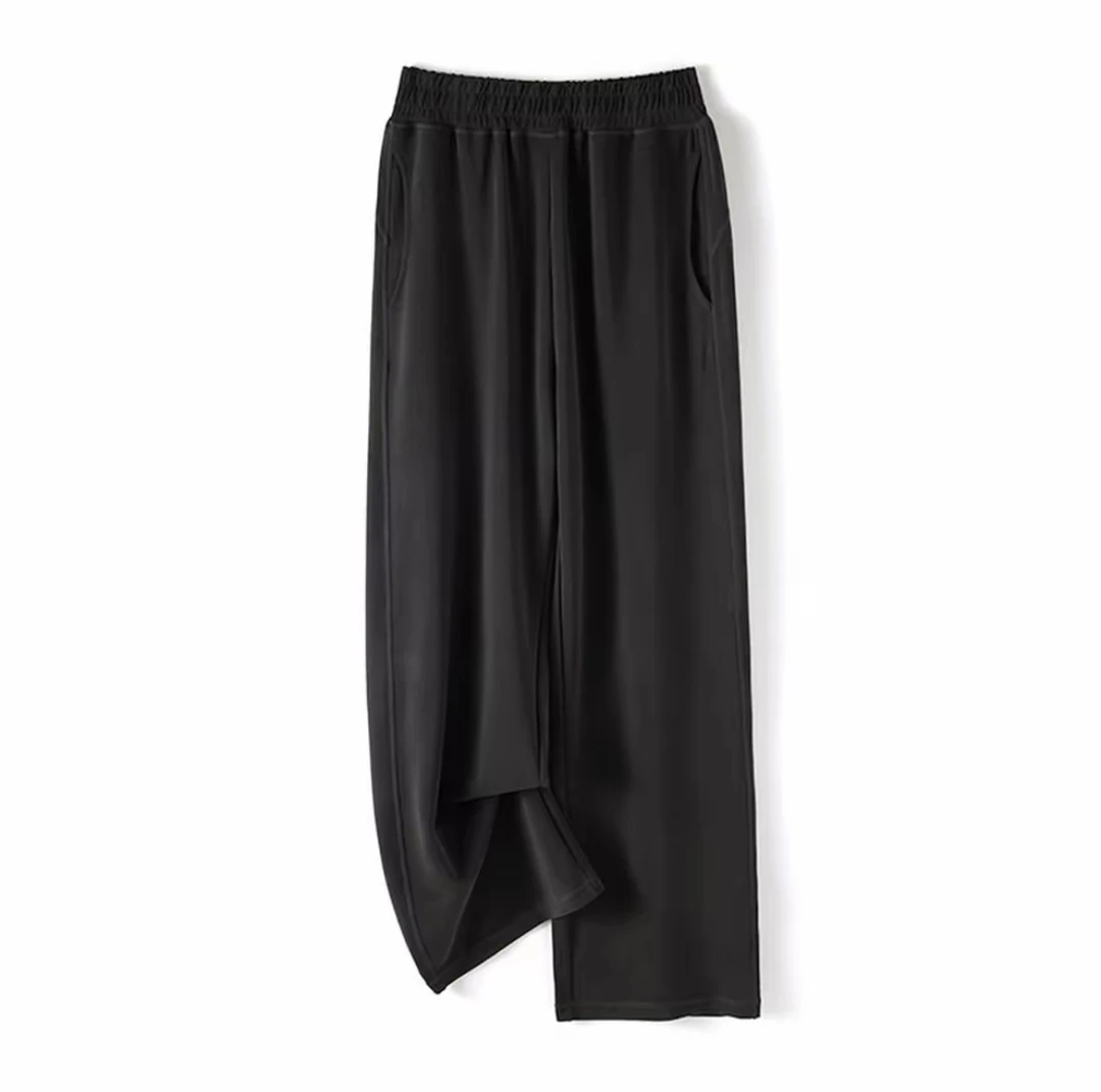 雅赛尔天丝窄版阔腿凉凉女裤夏季新款小个子高级定制