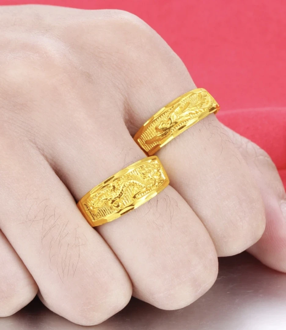 合金戒指 2025网红新款龙凤戒指情侣戒指时尚百搭精美可调节