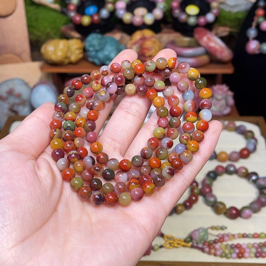玛瑙/玉髓未镶嵌手串盐源玛瑙包浆多圈