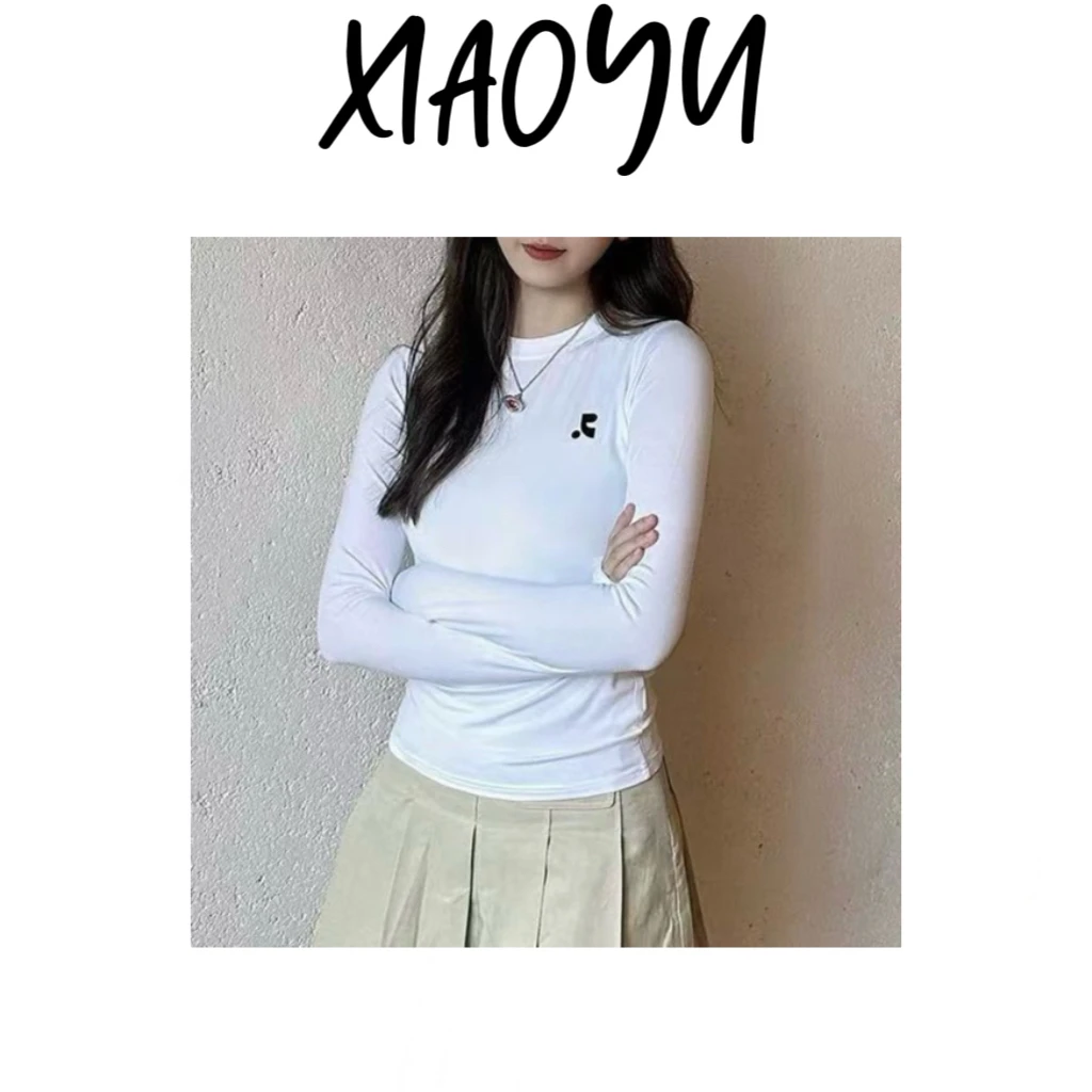 9536【逗号五色打底衫】S韩系双R圆领长袖打底衫显瘦随身长袖衫女