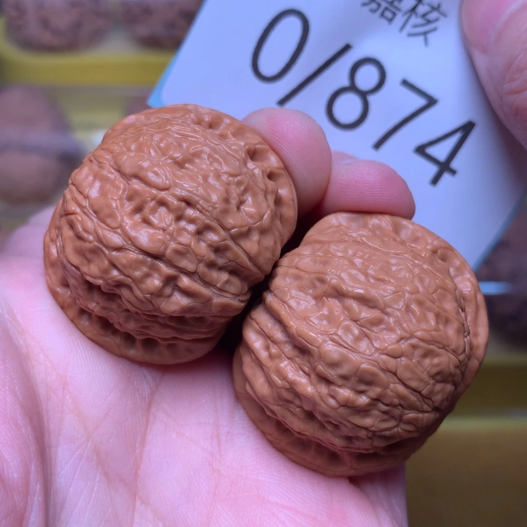 文玩核桃把件肉球乾隆磨35