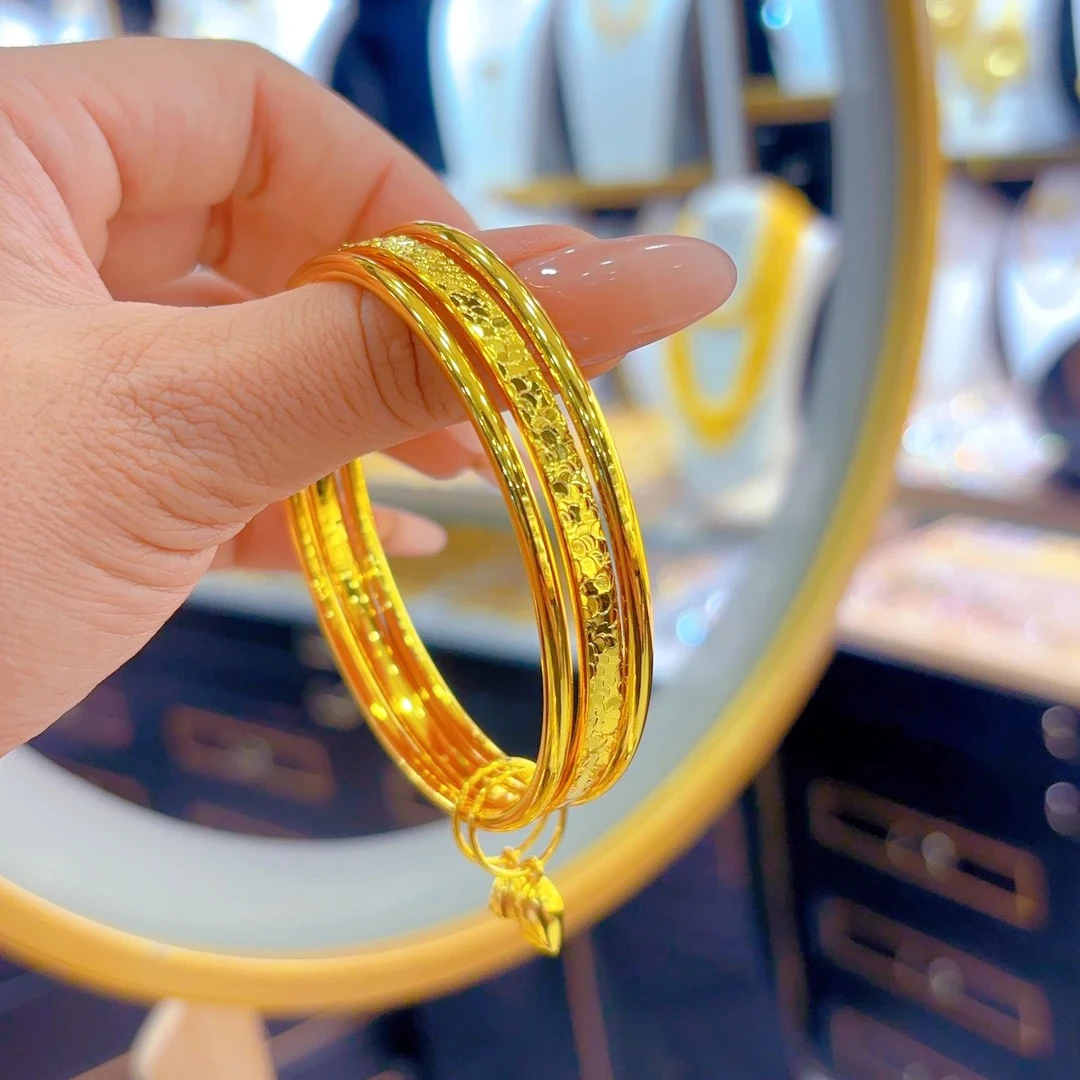 铜合金手镯 时尚气质磨砂510-17-2复古轻奢精美素款经典