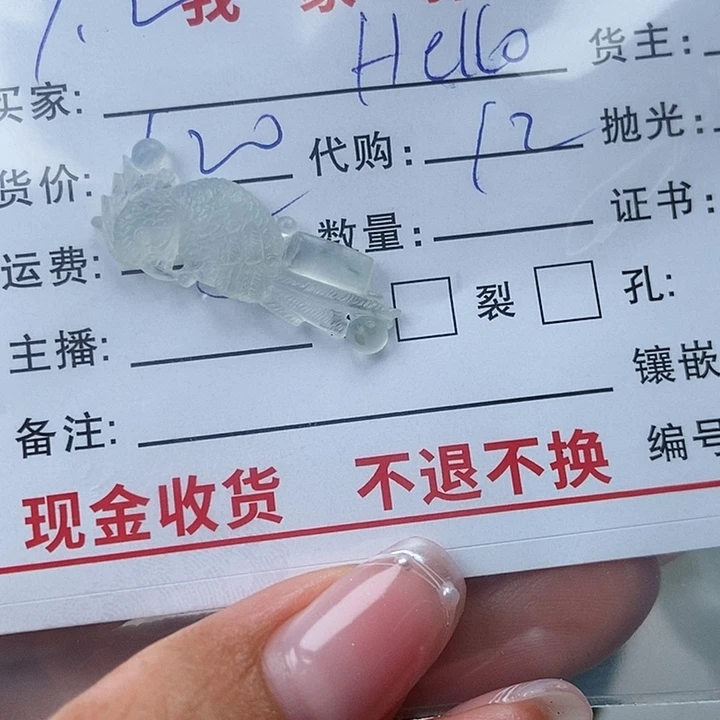 翡翠未镶嵌颈饰宇*