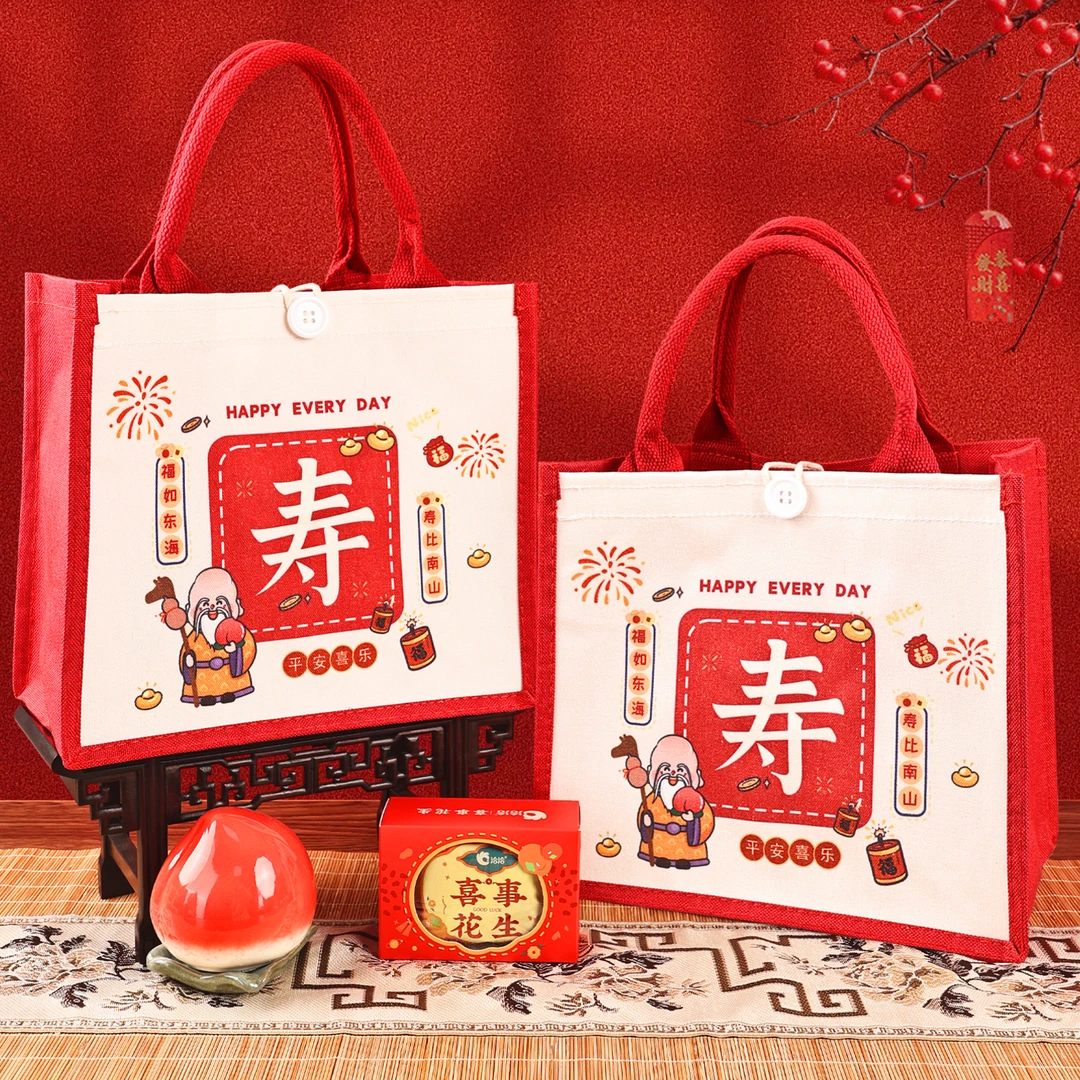 寿宴回礼祝寿伴手礼盒过寿喜糖大礼包老人60岁7080岁生日做寿礼袋