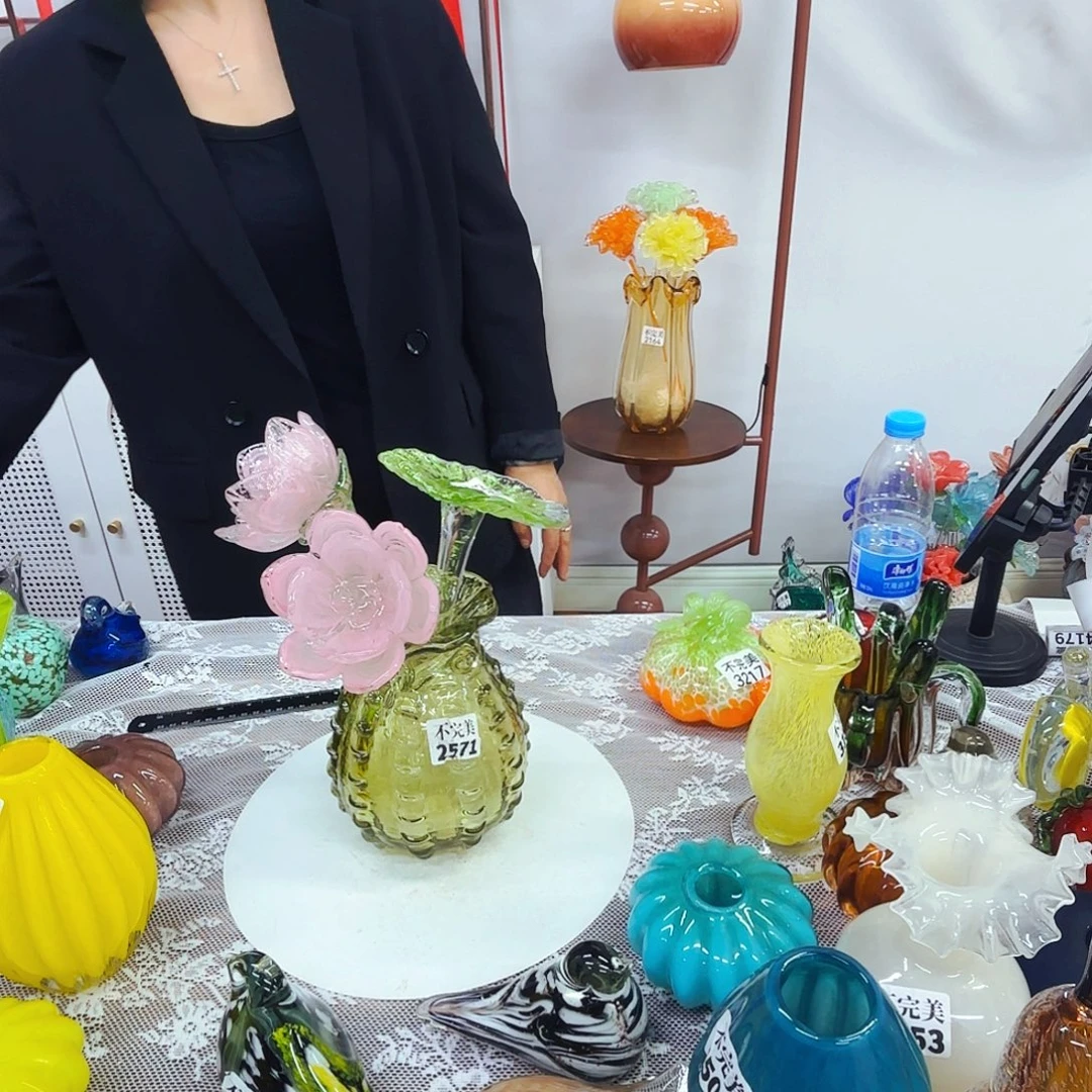 3花1瓶安妮家居琉璃摆件不完美
