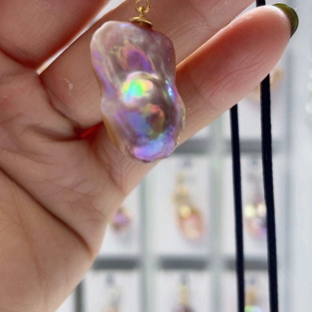 淡水珍珠银S925镶嵌颈饰