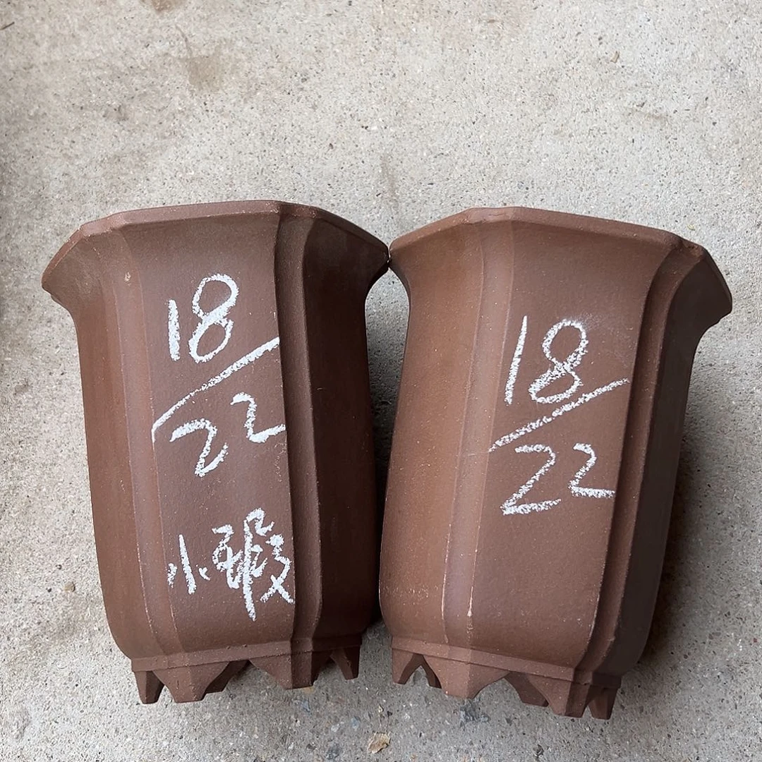 花盆紫砂宜兴紫砂花盆2只