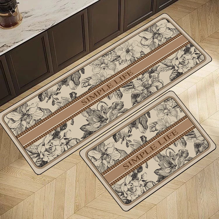 190【45*80+45*160】硅藻泥家用厨房地垫吸水防滑可擦耐脏加厚垫