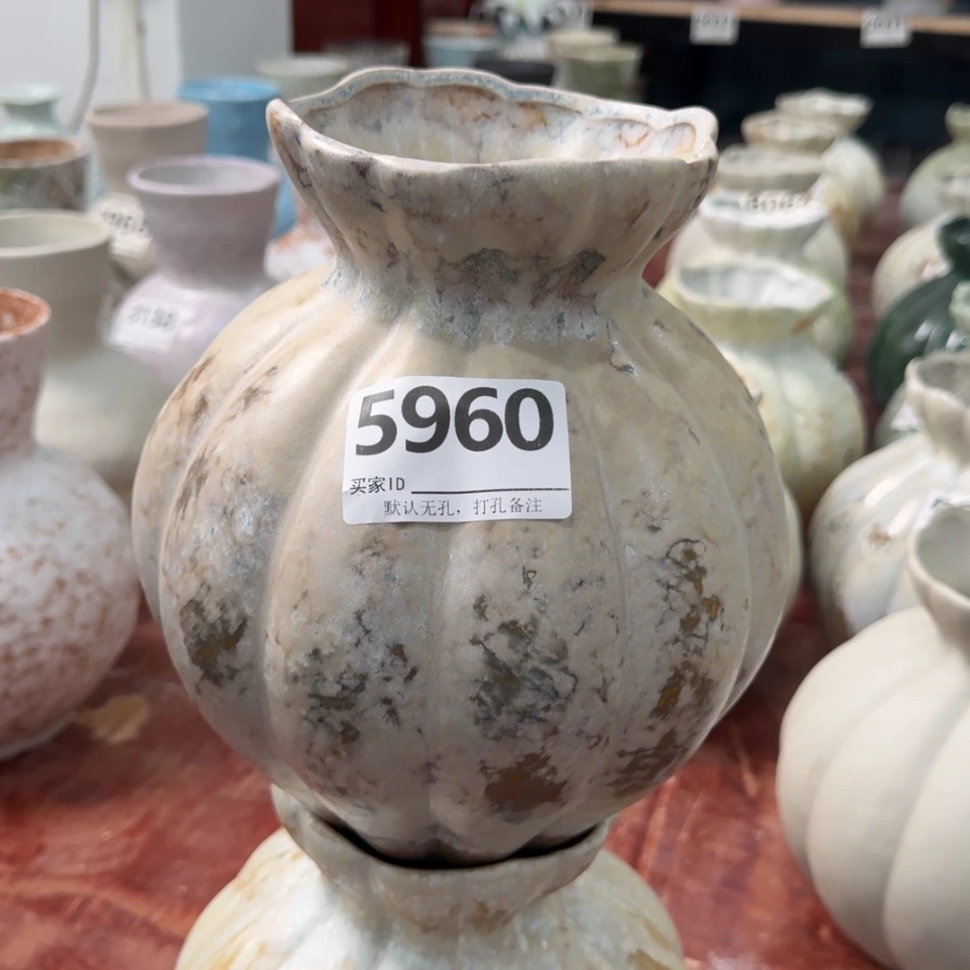 莯***梓景德镇陶瓷景德镇高温花瓶编码5960高24口8默认无孔
