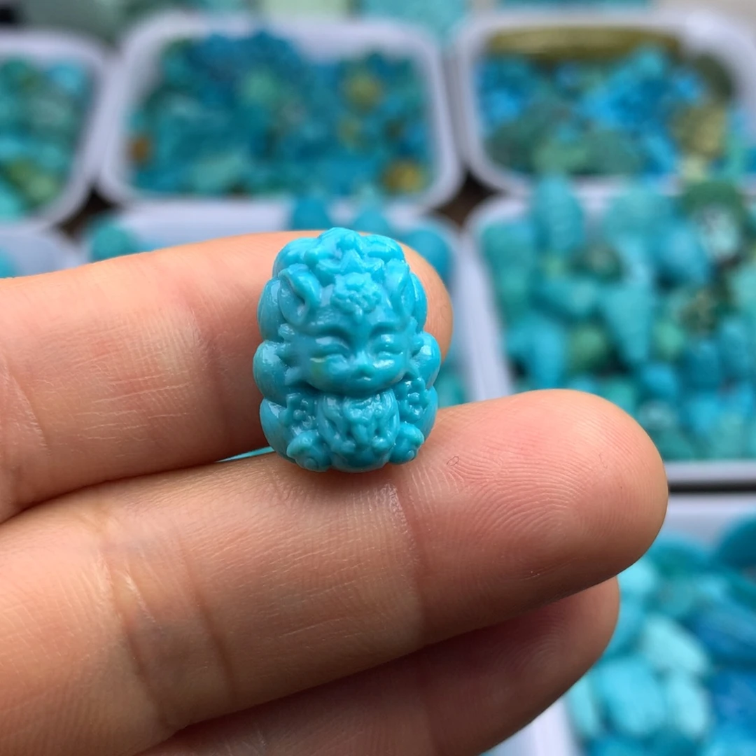 绿松石未镶嵌吊坠(不含链)17×14×11