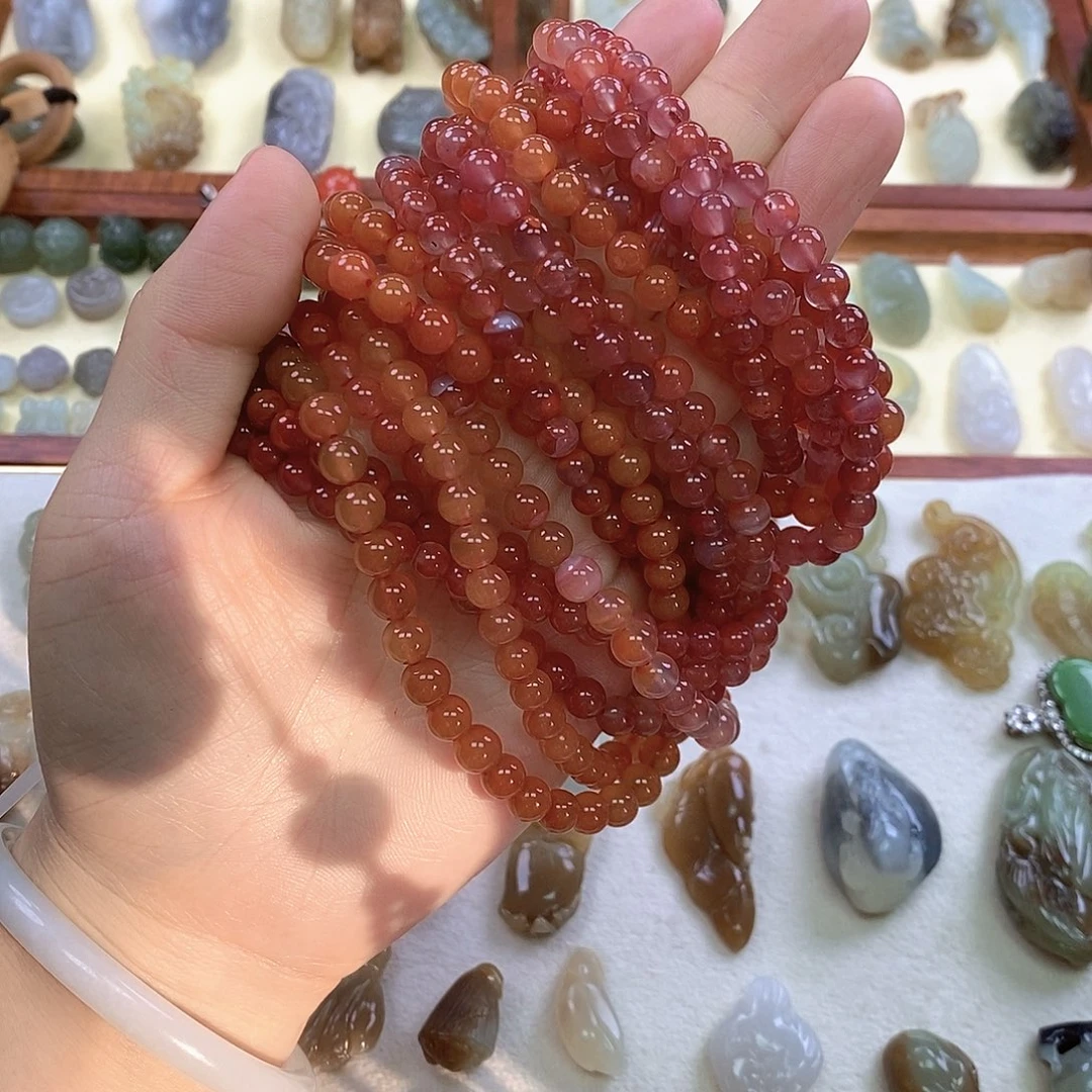 南红玛瑙合金手链