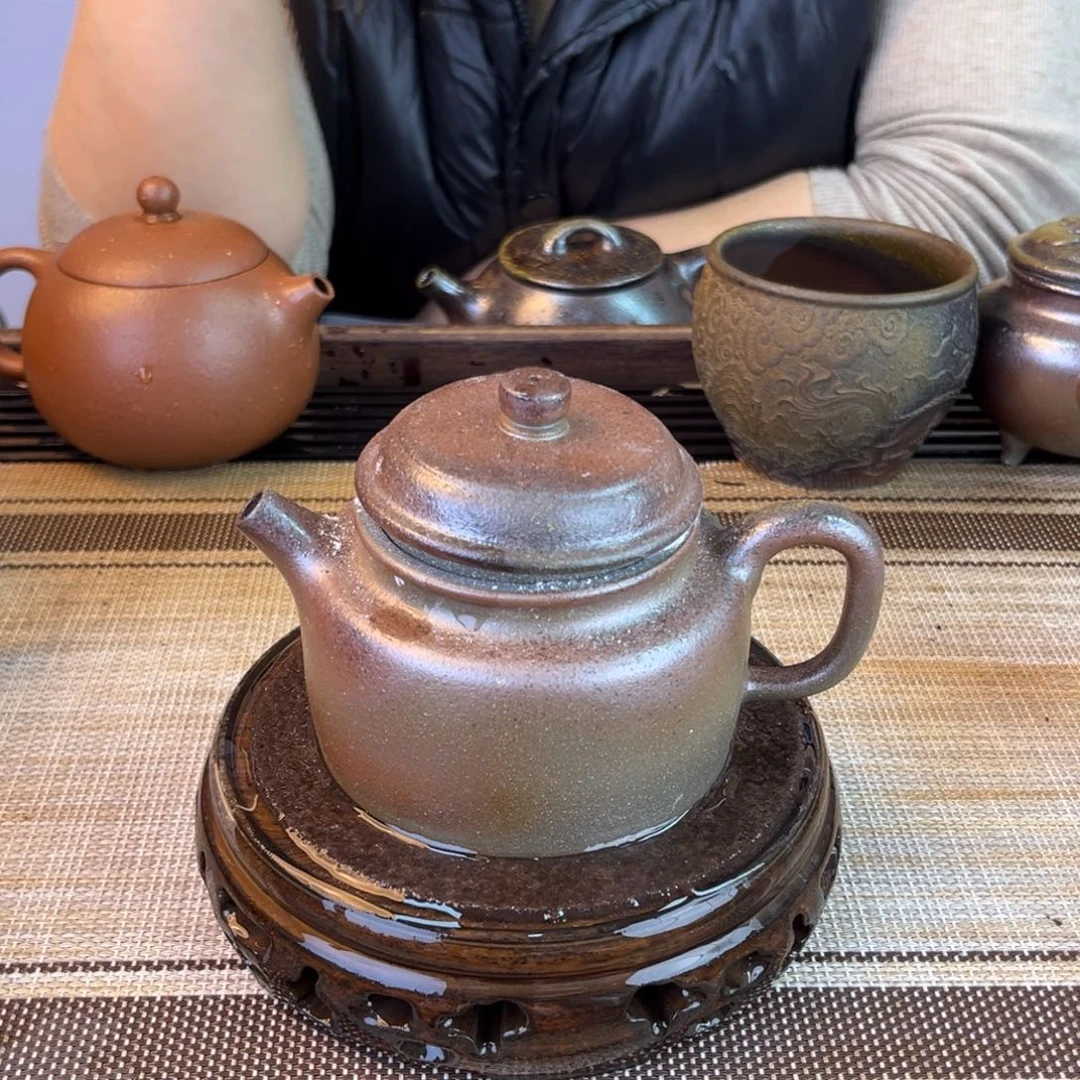 紫砂茶壶紫泥柴烧240cc