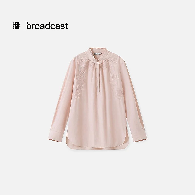 【商场同款】【欧若风】播领口周围大面积绣花花式上衣BDS1HD1433