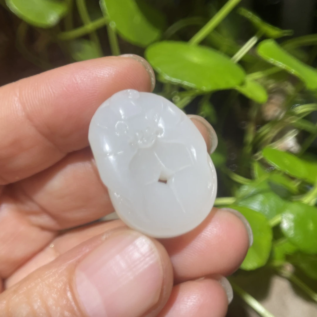 新疆和田玉白玉挂件挂坠吊坠小狐狸7.7克