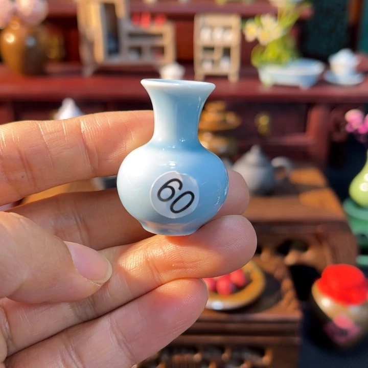 摆件微陶老王迷你花瓶