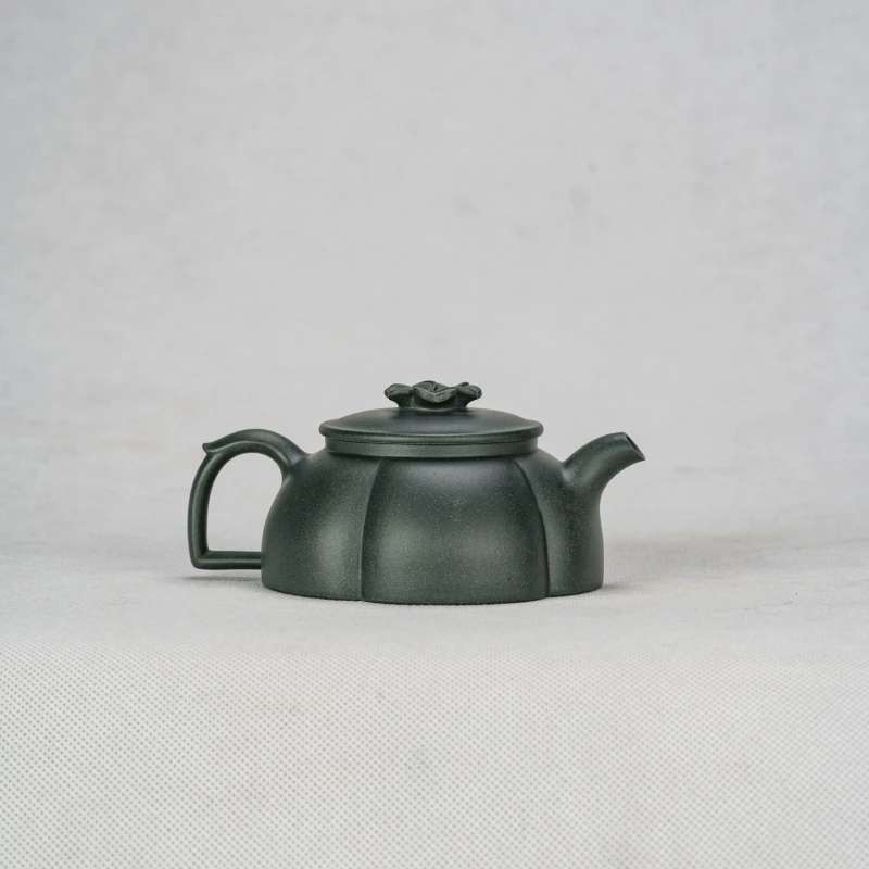 DLG 紫砂壶 墨绿泥【五瓣菊】24006081
