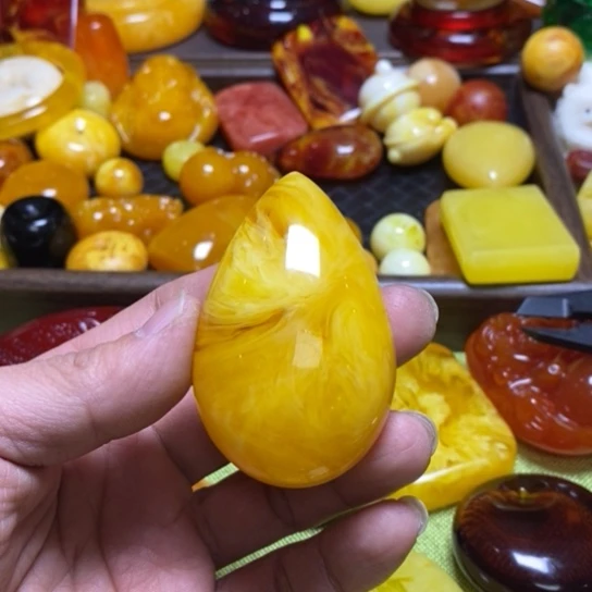 鸡油黄双面妖花水滴