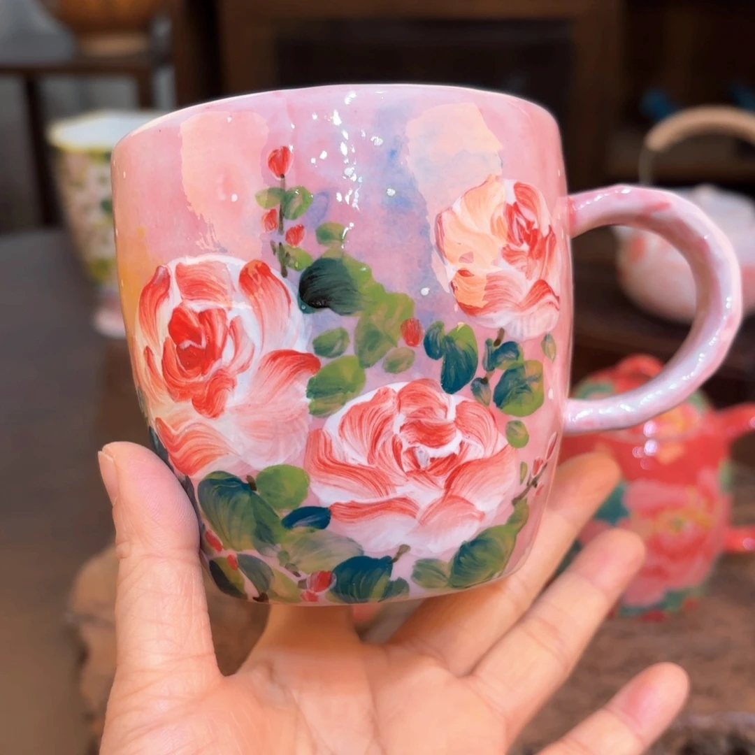 景德镇手绘高温釉下彩陶瓷茶具