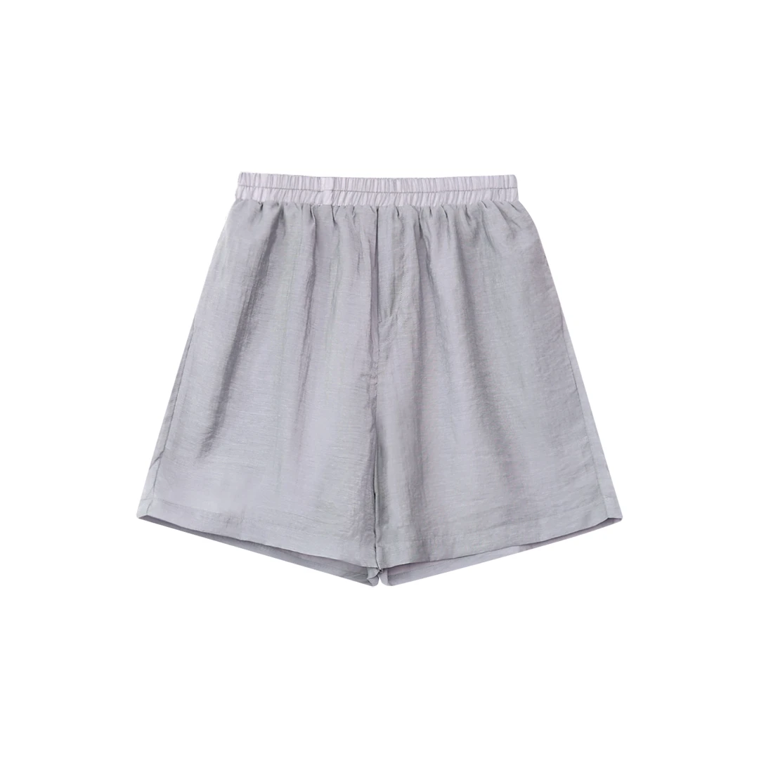 【纭裳定制】裤长47-49 40%亚麻夏季宽松百搭休闲短裤女D25945