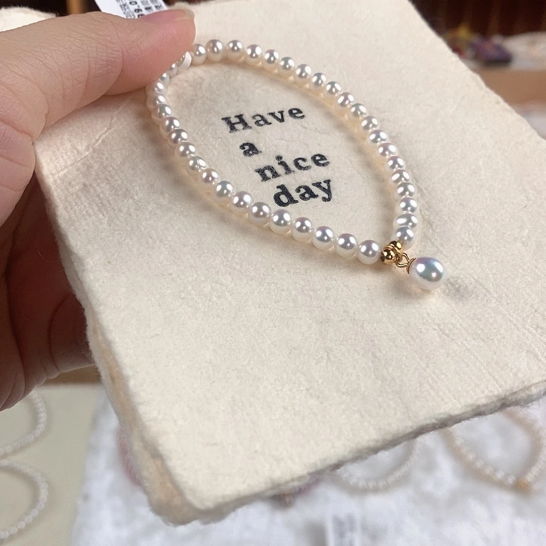 淡水珍珠手绳银S925镶嵌