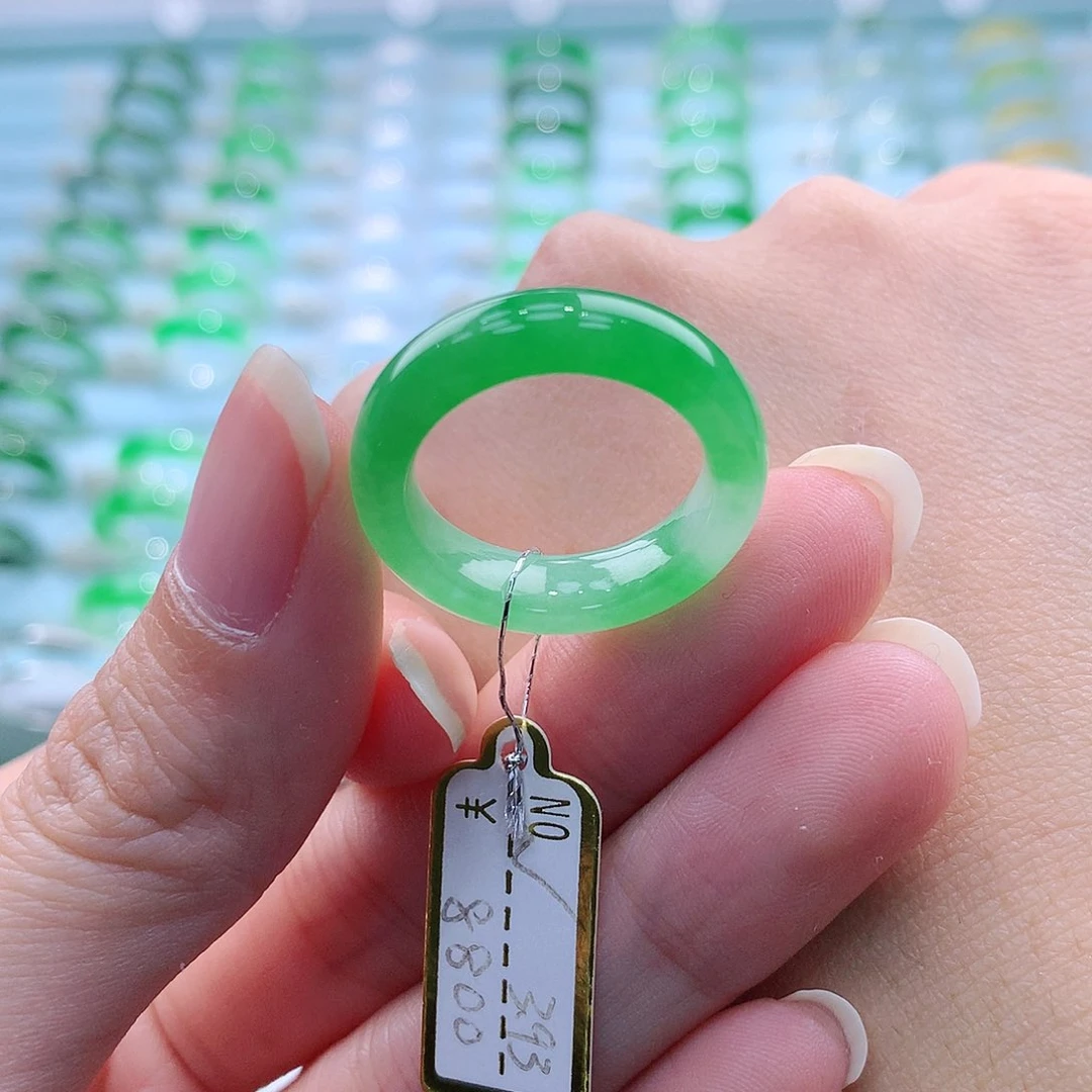 未镶嵌戒指翡翠涩*缅甸翡翠A货