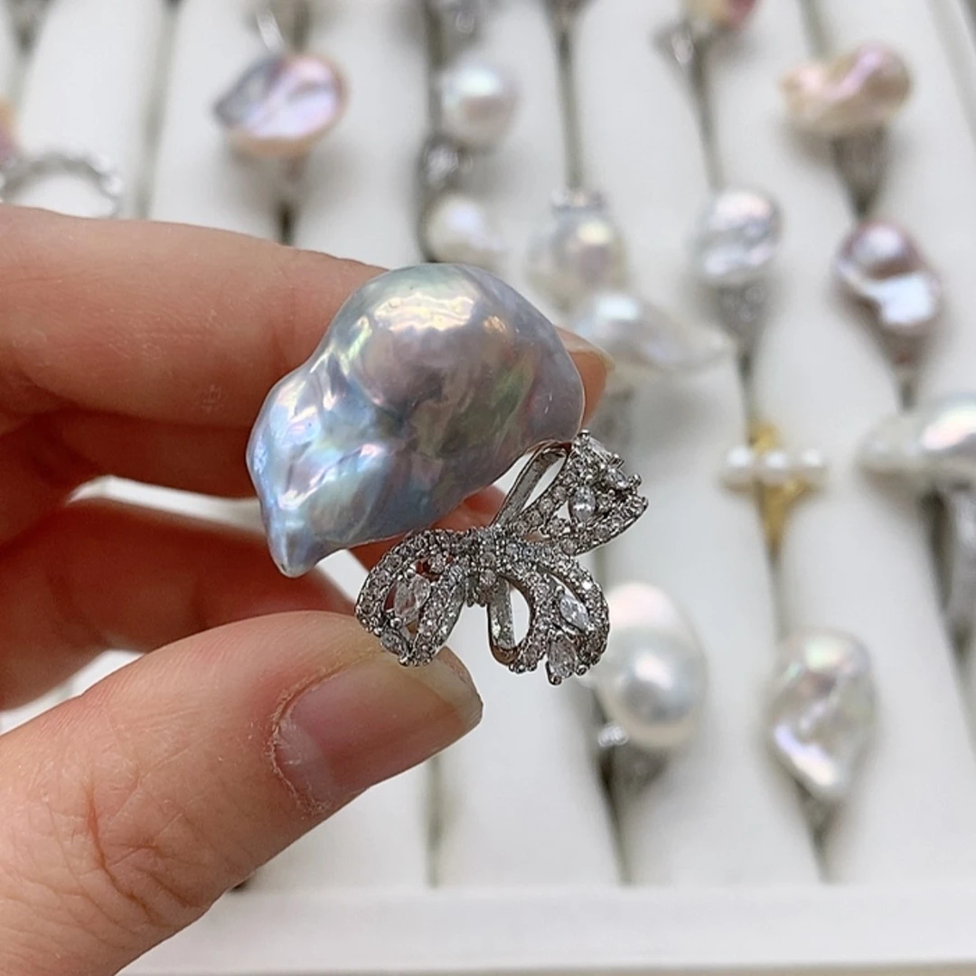 【闪购商品】淡水珍珠耳饰银S925镶嵌盈