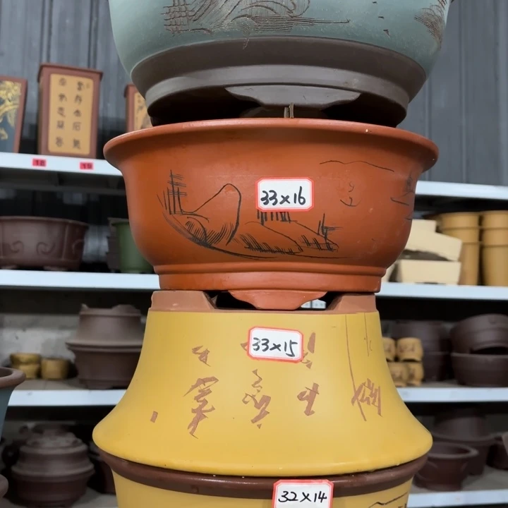 紫砂花盆100-4。