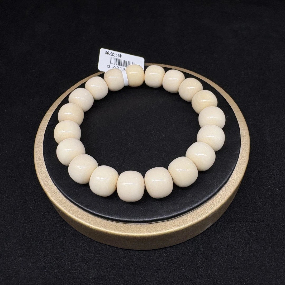 d-42134291 天然猛犸牙～老型珠手串 尺寸11*10mm