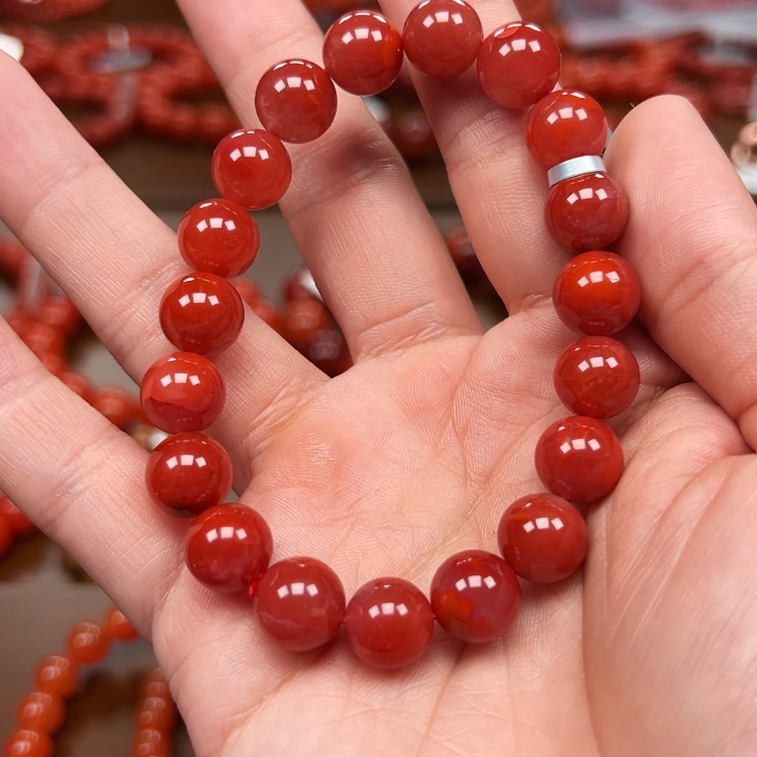 南红玛瑙未镶嵌手链