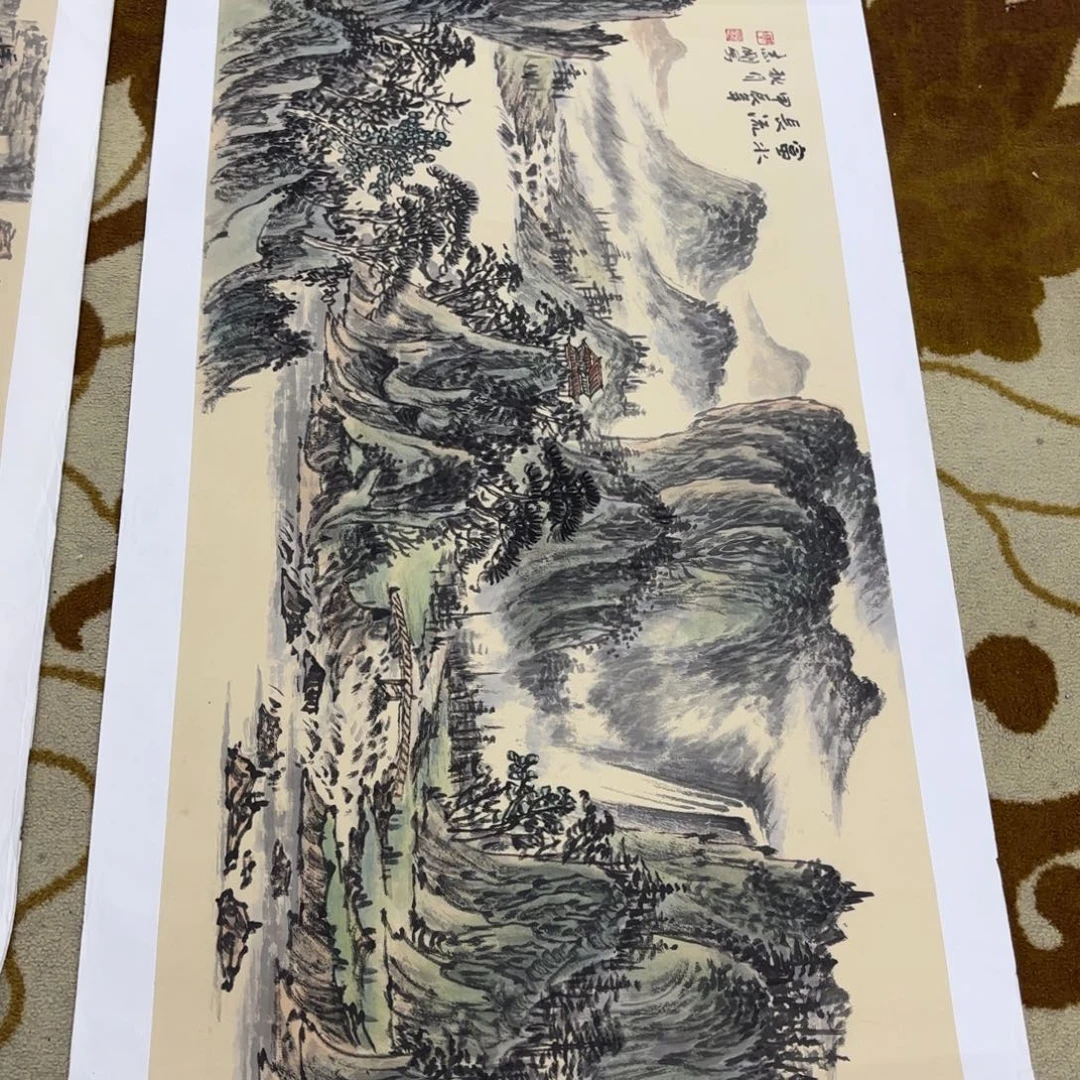 半***心国画郭志刚四尺童