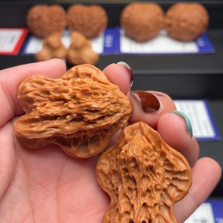 把件文玩核桃盘山小鸟