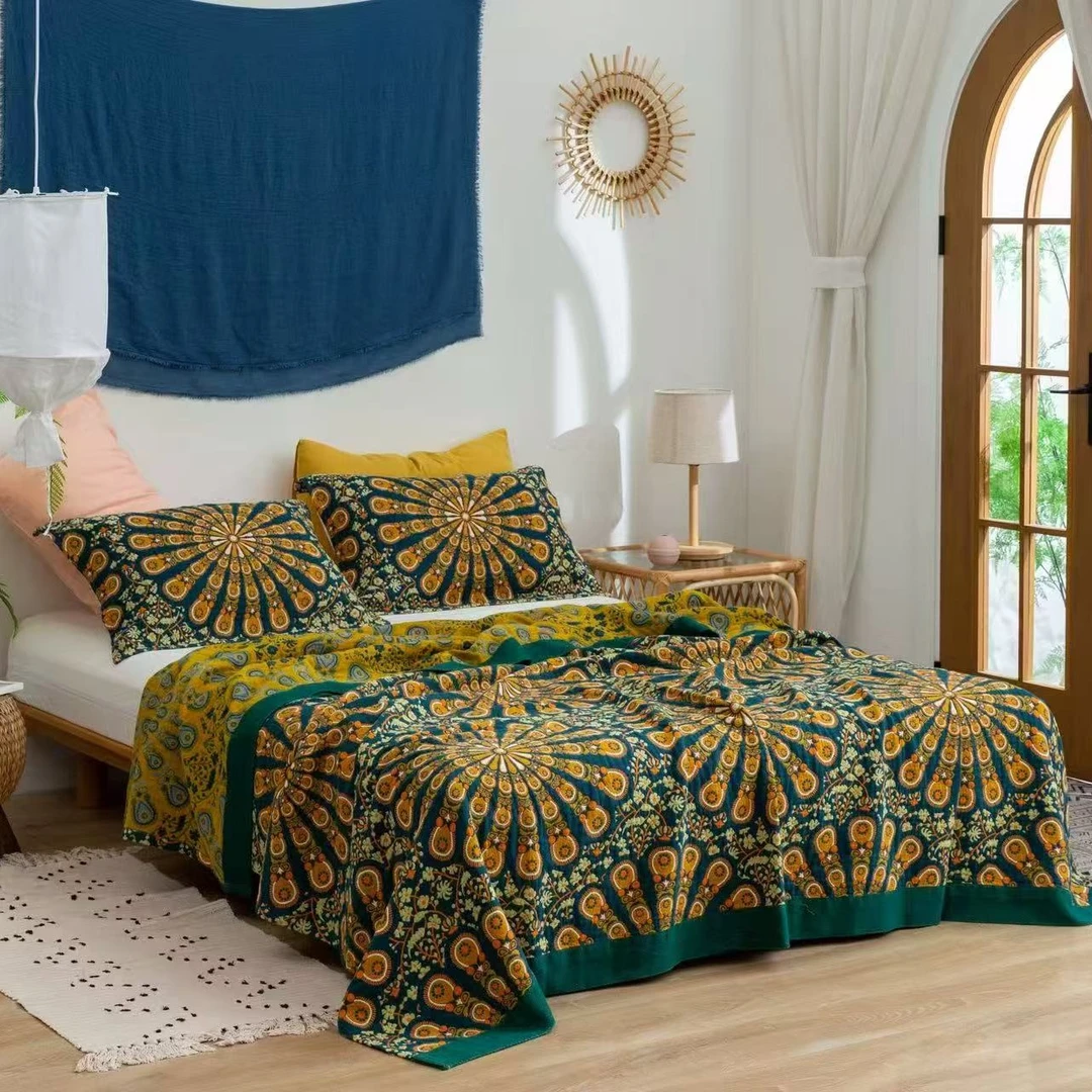 全棉细纱纱布多用毯双人200*250微瑕～会缩水会起小毛球H501