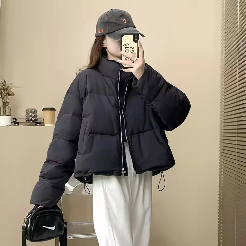 2233立领短款加厚小个子宽松外套