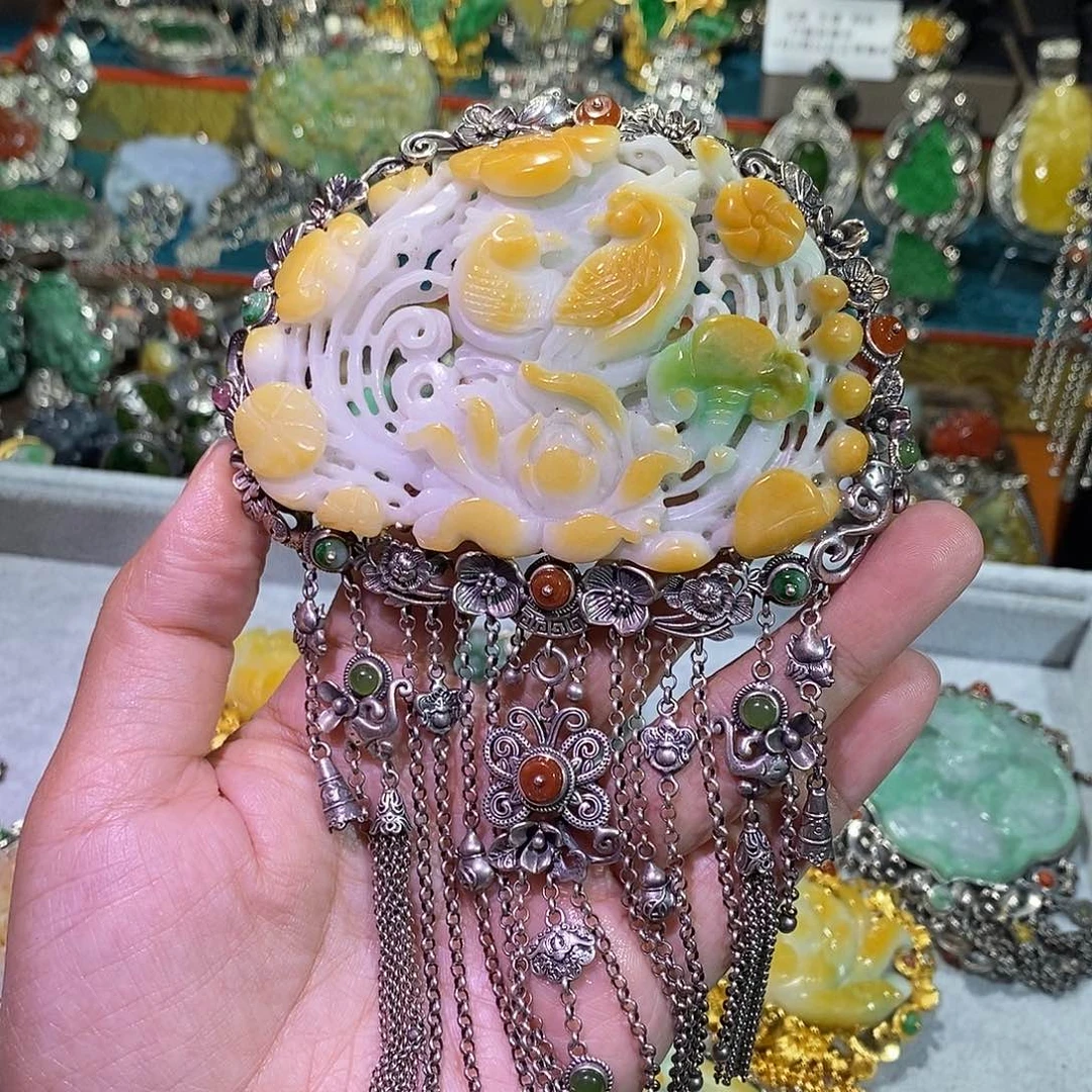 散珠翡翠吊坠炸炸炸炸炸